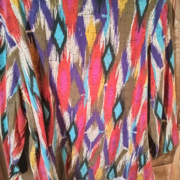 Ruby Rd. Multicolor Abstract Print Blouse - Picture 4 of 5